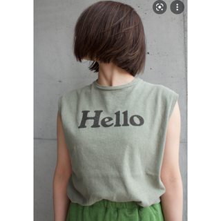 ドゥーズィエムクラス(DEUXIEME CLASSE)のMADISONBLUE マディソンブルー　HELLO ノースリーブTEE　01(Tシャツ(半袖/袖なし))