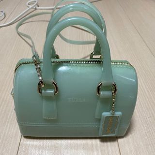 FURLA フルラ ショルダーバッグ チャーム付き 夏鞄 水色