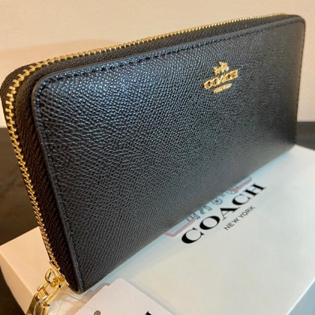 COACH(コーチ)のプレゼントにも❤️新品コーチ クロスグレインレザー ラウンドジップ 長財布 メンズのファッション小物(長財布)の商品写真