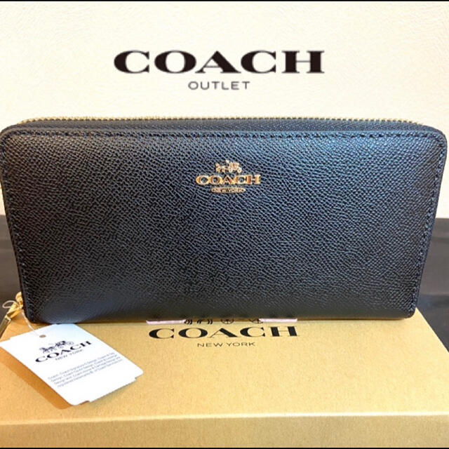 COACH(コーチ)のプレゼントにも❤️新品コーチ クロスグレインレザー ラウンドジップ 長財布 メンズのファッション小物(長財布)の商品写真