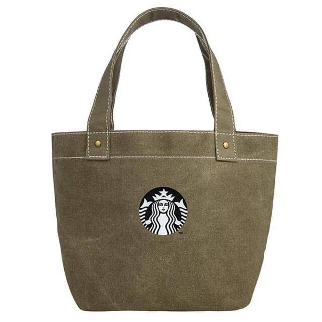 Starbucks Coffee(スターバックスコーヒー)のスターバックス ：トートバッグ サイレン カーキ スタバ 台湾 限定商品 帆布 レディースのバッグ(ハンドバッグ)の商品写真