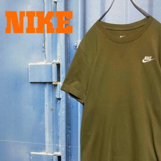 ナイキ(NIKE)のナイキ Tシャツ ワンポイント 刺繍ロゴ オリーブ カーキ ダークグリーン 古着(Tシャツ/カットソー(半袖/袖なし))