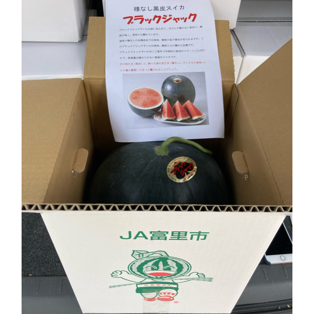 送料込み！富里産　ブラックジャック　超特大4Lサイズ　1玉 食品/飲料/酒の食品(フルーツ)の商品写真