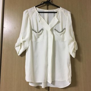 アプワイザーリッシェ(Apuweiser-riche)の♡アプ ビジュー付きシャツ♡(シャツ/ブラウス(長袖/七分))