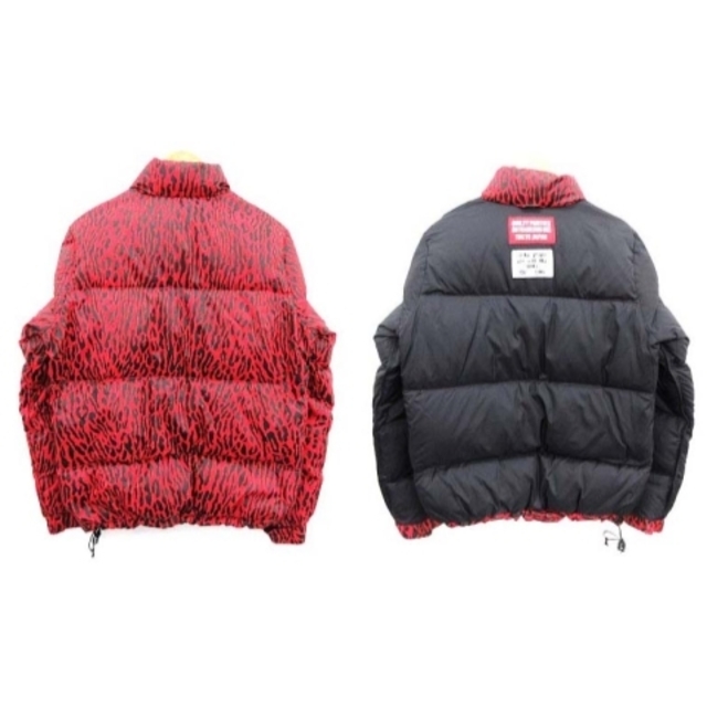 WACKO MARIA(ワコマリア)のワコマリア ギルティーパーティー レオパード ダウンジャケット S 赤 黒 メンズのジャケット/アウター(ダウンジャケット)の商品写真