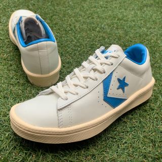 コンバース(CONVERSE)の新同23.5converse コンバース プロレザー OX 白 青T478(スニーカー)