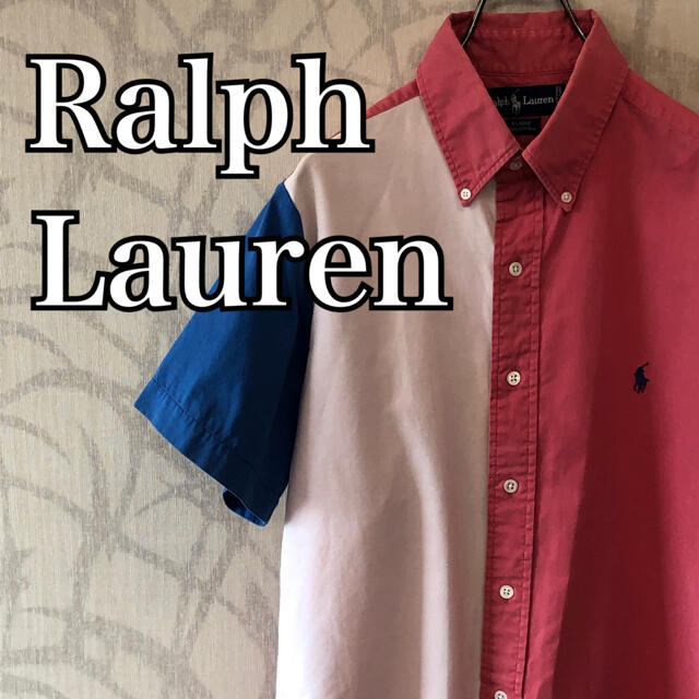 Ralph Lauren(ラルフローレン)の【激レア】ラルフローレン　シャツ　トリコロール　胸刺繍ロゴ　クレイジーパターン メンズのトップス(シャツ)の商品写真