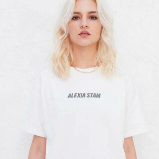 アリシアスタン(ALEXIA STAM)のアリシアスタン　2022ss　ロゴTシャツ　ホワイト(Tシャツ(半袖/袖なし))
