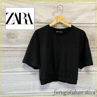 ザラ(ZARA)のZARA ザラ/ショート丈ウエストゴムタック 半袖プルオーバー/フリーサイズ(Tシャツ(半袖/袖なし))