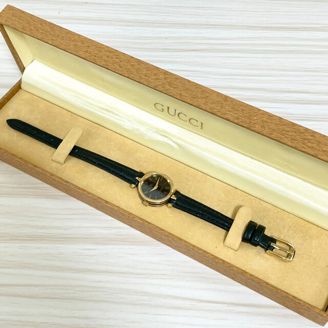 Gucci - 233 グッチ時計 ブラック シェリーライン アンティーク