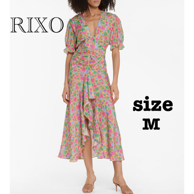 RIXO/リキソー/ＳＳ２１/ワンピース/ドレス/Ｍ/ロンドン/シルク混/ロング