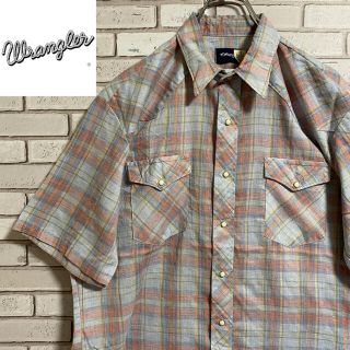 ラングラー(Wrangler)の90s 古着 ラングラー L ウエスタンシャツ ビッグシルエット ゆるだぼ(Tシャツ/カットソー(半袖/袖なし))