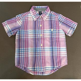 ベビーギャップ(babyGAP)のbabyGap チェック柄半袖シャツ　95cm(Tシャツ/カットソー)