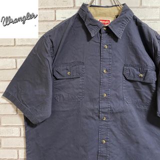 ラングラー(Wrangler)の90s 古着 ラングラー L ワークシャツ ビッグシルエット ゆるだぼ(シャツ)