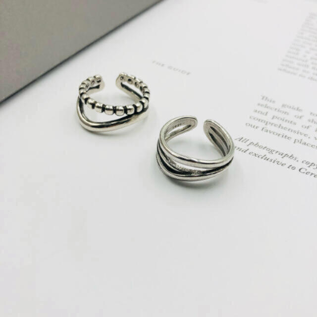 BEAMS(ビームス)の177◇silver925 メンズライクシルバーリング　2点set  レディースのアクセサリー(リング(指輪))の商品写真