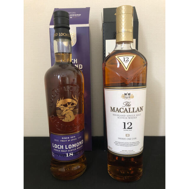 LOCH LOMOND18年 + MACLLAN12年 2本セット　ウィスキー 食品/飲料/酒の酒(ウイスキー)の商品写真