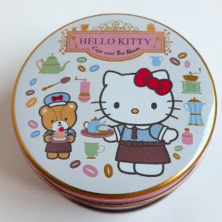 ハローキティ(ハローキティ)の美品　ハローキティ　缶のみ　キティちゃん　お菓子の空き缶(小物入れ)