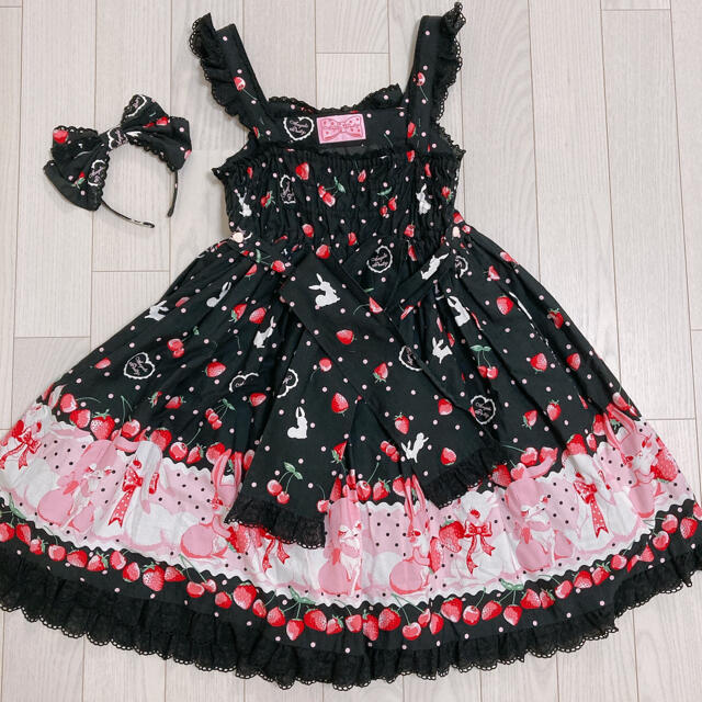 Angelic Pretty チェリーベリーバニー jsk セット op リング 第一