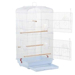 鳥かご バードケージ 鳥小屋 大型 複数飼い セキセイ オカメインコ 文鳥　白(鳥)