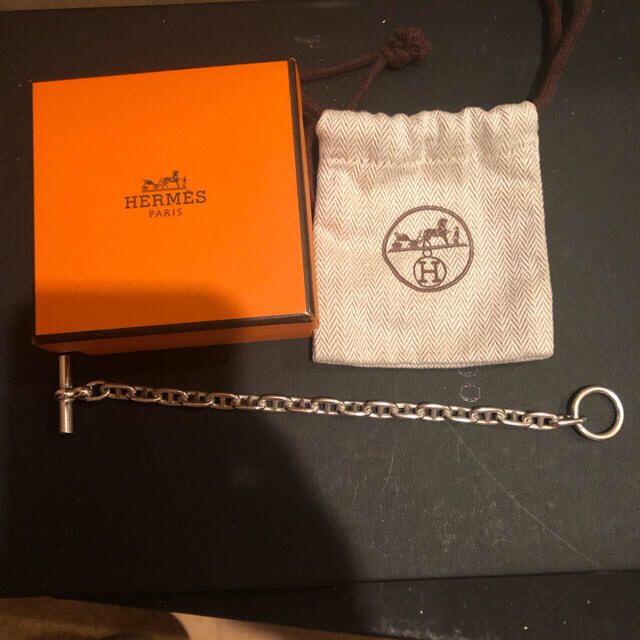 Hermes(エルメス)の定価25万　Hermes エルメス★シェーヌダンクル　シルバーブレスレット メンズのアクセサリー(ブレスレット)の商品写真