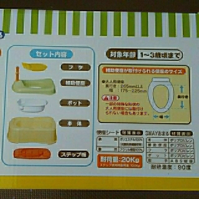 西松屋(ニシマツヤ)の３WAYおまる　べびーぱすてる　西松屋 キッズ/ベビー/マタニティのおむつ/トイレ用品(ベビーおまる)の商品写真