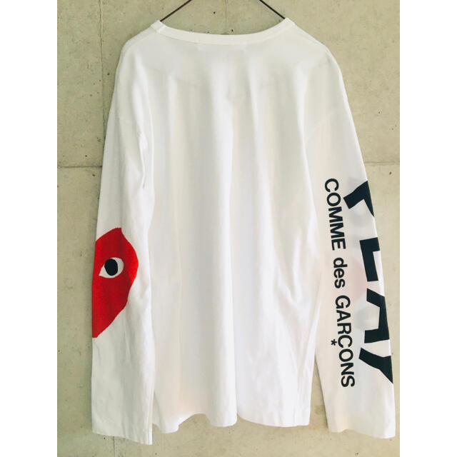 COMME des GARCONS(コムデギャルソン)の【美品★希少★メンズL】プレイコムデギャルソン 両袖 デザイン ロング Tシャツ メンズのトップス(Tシャツ/カットソー(七分/長袖))の商品写真