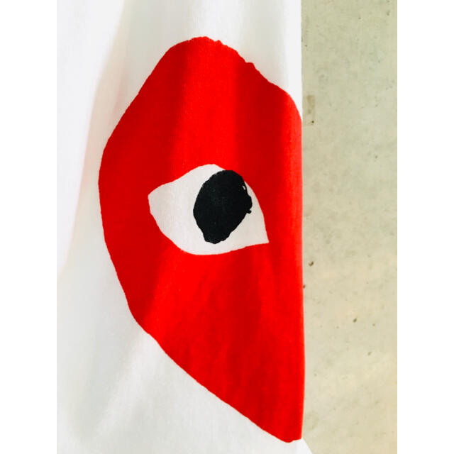 COMME des GARCONS(コムデギャルソン)の【美品★希少★メンズL】プレイコムデギャルソン 両袖 デザイン ロング Tシャツ メンズのトップス(Tシャツ/カットソー(七分/長袖))の商品写真