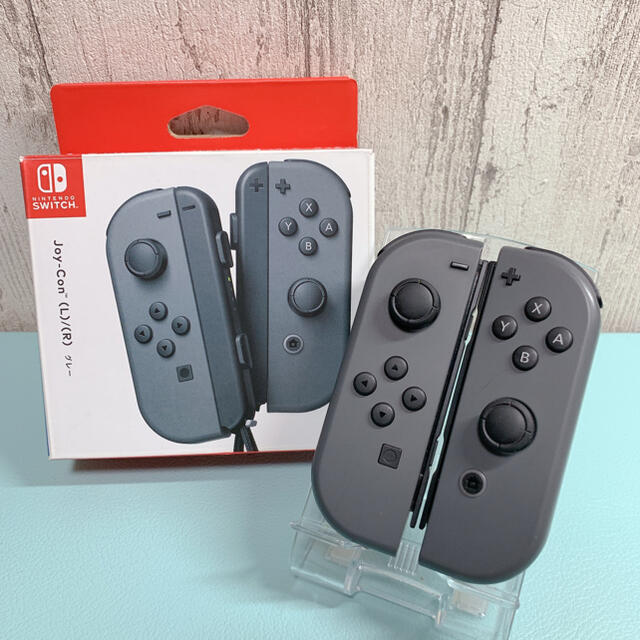 美品 人気カラー 廃盤グレー Switch 左右 ジョイコンJoy-Con