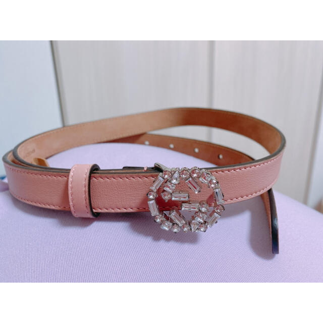Gucci ベルト クリスタル 354480 ピンク色 ベルト ファッション小物