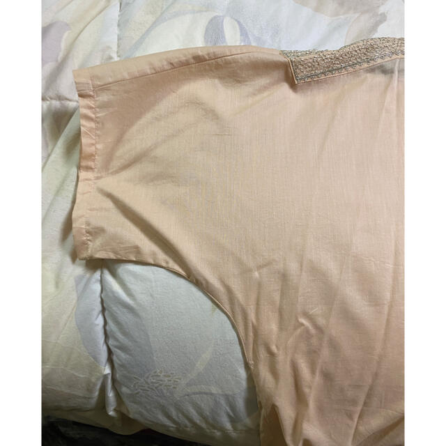 Cara シャーベットオレンジブラウス（未使用、実家保管品） レディースのトップス(シャツ/ブラウス(半袖/袖なし))の商品写真