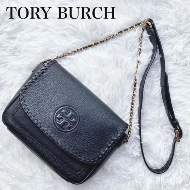 Tory Burch(トリーバーチ)の【美品】トリーバーチ チェーン ショルダーバッグ マリオン ブラック 黒 レディースのバッグ(ショルダーバッグ)の商品写真