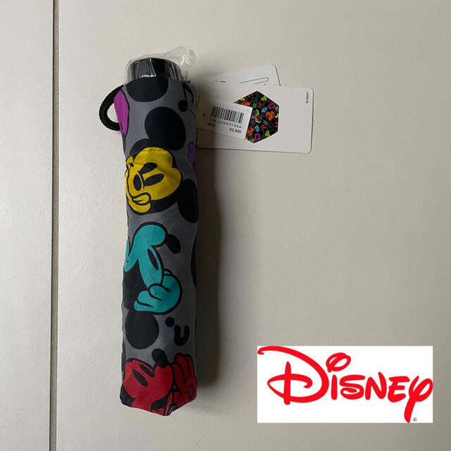 Disney(ディズニー)の定価3,190円　ミッキー　折りたたみ傘 レディースのファッション小物(傘)の商品写真