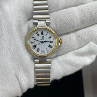 ダンヒル(Dunhill)のダンヒル時計QT　ゴールド＆ホワイト　メンズ　(腕時計(アナログ))