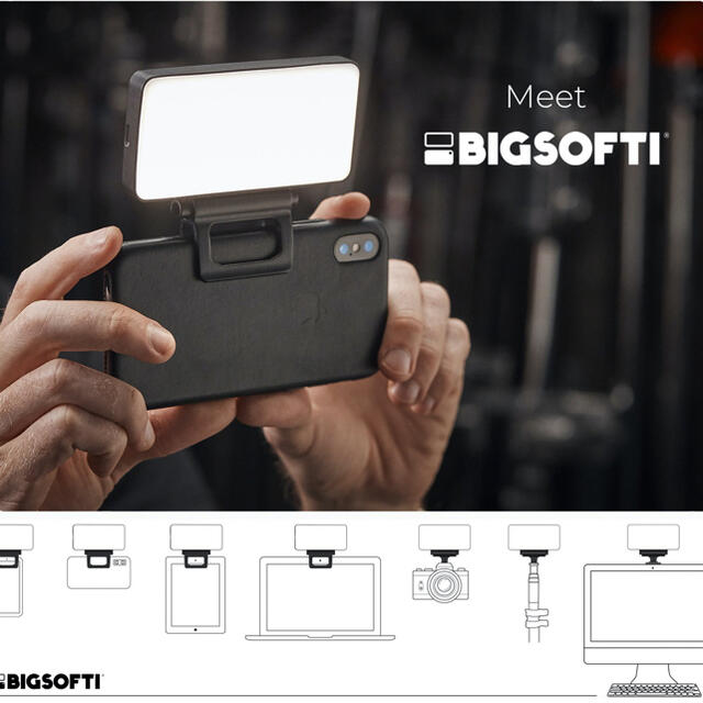 【新品・未開封】ポータブルライト、オプション付属品全部付【BIGSOFTI】スマホアクセサリー