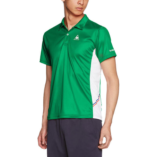 ルコックスポルティフ テニスウェア 半袖ポロシャツQTULJA70ZZ緑メンズM