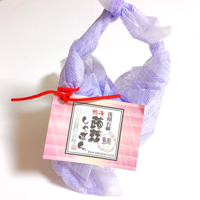 洗顔 石鹸 蒟蒻しゃぼん 蒟蒻シャボン 鯛 熱海限定 コスメ/美容のスキンケア/基礎化粧品(洗顔料)の商品写真