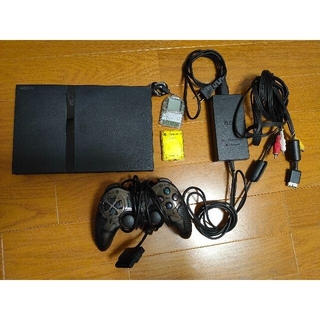プレイステーション2(PlayStation2)のプレイステーション2本体、付属品、ソフト50本ほど(家庭用ゲーム機本体)