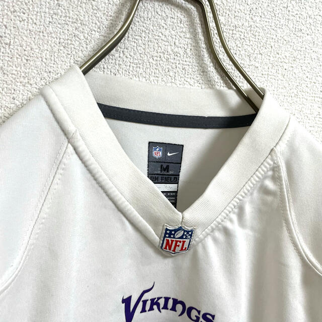 NIKE(ナイキ)の古着  ゲームシャツ ナイキ NFL 白 ホワイト ユニフォーム アメフト メンズのトップス(Tシャツ/カットソー(半袖/袖なし))の商品写真