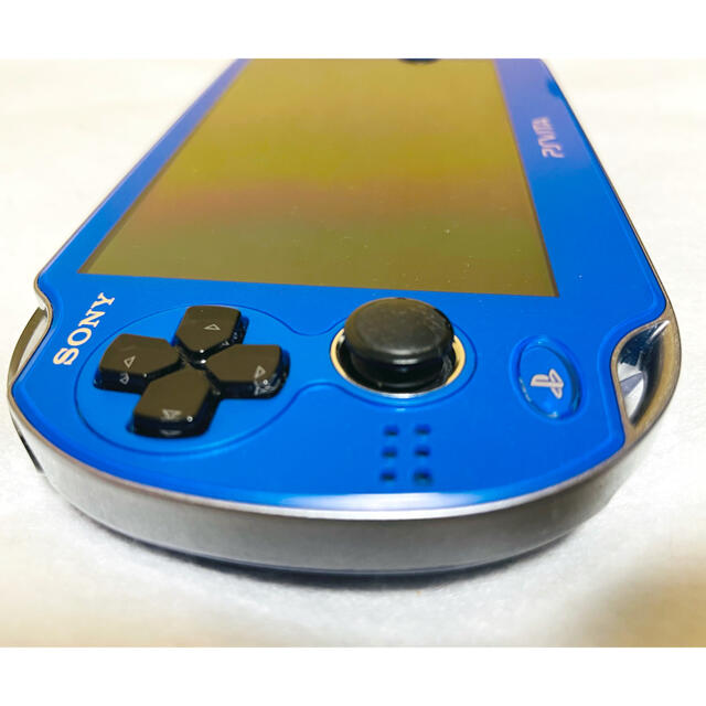 PlayStation Vita(プレイステーションヴィータ)の☆極美品 画面傷無し☆PSVita PCH-1000 ZA04 サファイアブルー エンタメ/ホビーのゲームソフト/ゲーム機本体(家庭用ゲーム機本体)の商品写真