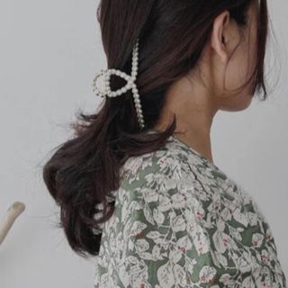 ⑅ パールヘアクリップ ⑅ 結婚式 二次会 ヘアアレンジ(バレッタ/ヘアクリップ)