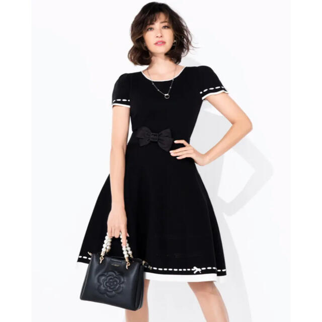 M'S GRACY - エムズグレイシー♡今季配色リボンニットドレス36サイズ