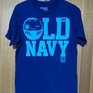 オールドネイビー(Old Navy)のOLD NAVY オールドネイビー  Tシャツ 半袖 シャツ 紺 古着 だるま(Tシャツ(半袖/袖なし))