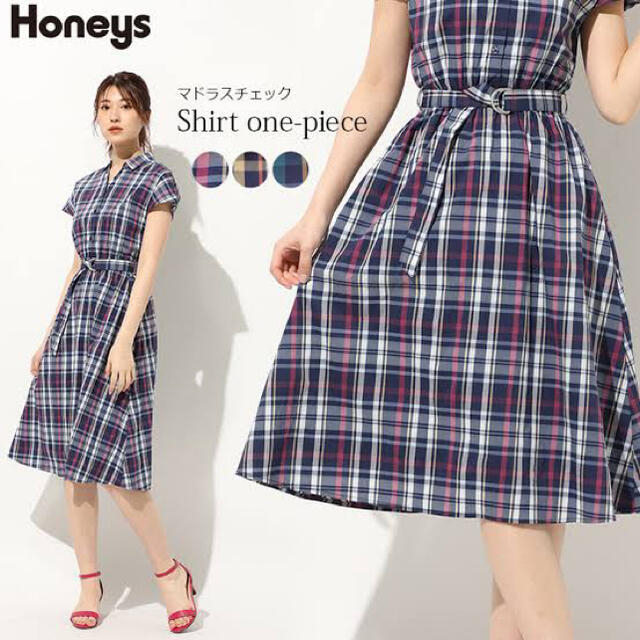 HONEYS(ハニーズ)の本日限定値下げ！Honeys☆シャツワンピース レディースのワンピース(ひざ丈ワンピース)の商品写真