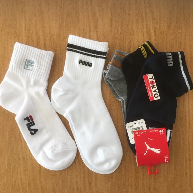 PUMA(プーマ)の【新品】 〜PUMA ⭐︎ FILA 〜　　靴下5足 レディースのレッグウェア(ソックス)の商品写真