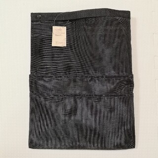 ムジルシリョウヒン(MUJI (無印良品))のナイロンメッシュバッグインバッグ Ａ４ タテ 黒(リュック/バックパック)