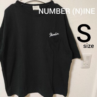 ナンバーナイン(NUMBER (N)INE)のブラック NUMBER (N)INE カットソー ポケットTシャツ size1(Tシャツ/カットソー(半袖/袖なし))
