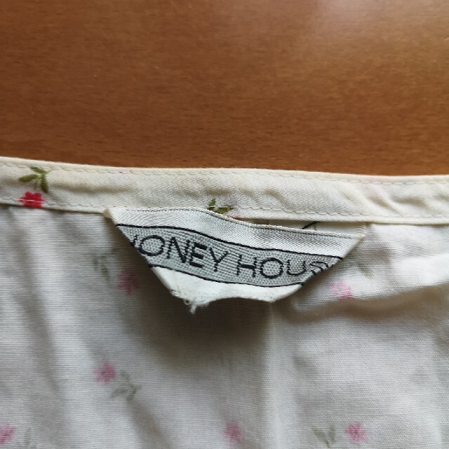❴古着❵80‘s  HONEY HOUSE    ハニーハウス　ノースリーブブラ レディースのトップス(シャツ/ブラウス(半袖/袖なし))の商品写真