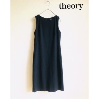 セオリー(theory)の美品　セオリー　ワンピース　黒(ロングワンピース/マキシワンピース)