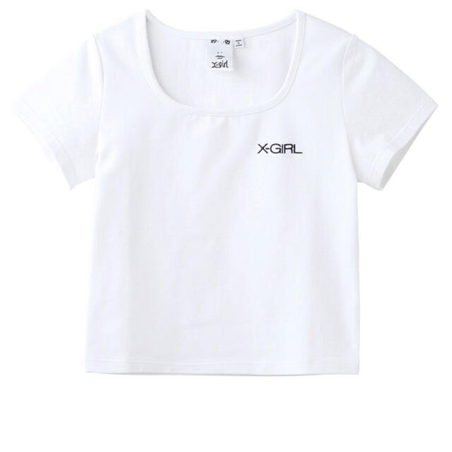 X-girl(エックスガール)のX-girl SQUARENECK BABY TEE レディースのトップス(Tシャツ(半袖/袖なし))の商品写真