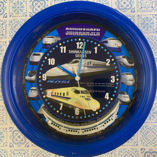 新幹線クロック　時計　壁掛け　SR-WC15001BL (ブルー)(掛時計/柱時計)